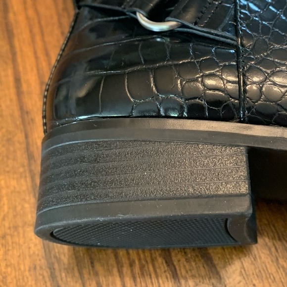 NWOT Aldo Hoiclya Croc Embossed Knee Hi Boots - Picture 8 of 11